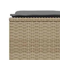 Acheter vidaXL Salon de jardin avec coussins 5 pcs beige résine tressée