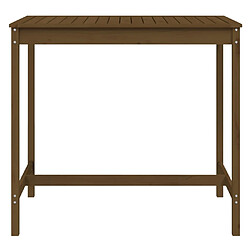 Avis vidaXL Table de jardin marron miel 121x82,5x110 cm bois massif de pin