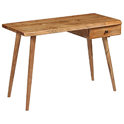 vidaXL Table à écrire Bois d'acacia massif 110 x 50 x 76 cm