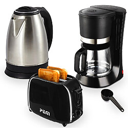 Pem Pack Petit Déjeuner - Cafetière - Bouilloire - Grille Pain