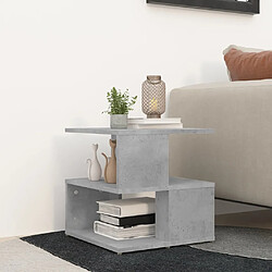 vidaXL Table d'appoint Gris béton 40x40x40 cm Aggloméré 