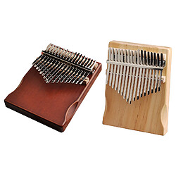 2x Kalimba Thumb Piano 17 Touches Instruments de Musique, Doigt Piano Cadeaux Café