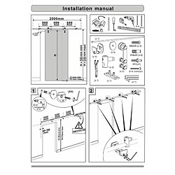 Secury-T Rail de porte coulissante inox décoratif apparent - Modèle HELLO