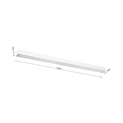 Luminaire Center Suspension Pinne Aluminium blanc 1 ampoule 150cm pas cher