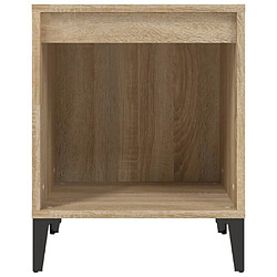 Maison Chic Table de chevet,Table de nuit,Table d'appoint pour salon Chêne sonoma 40x35x50 cm -MN61649 pas cher