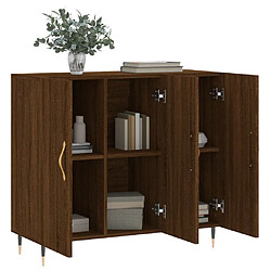 Avis vidaXL Buffet chêne marron 90x34x80 cm bois d'ingénierie