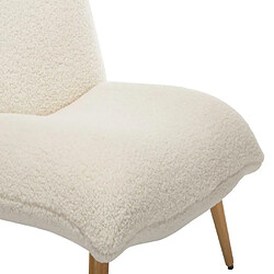 Acheter Vente-Unique Fauteuil en tissu sherpa effet peau de mouton PEPITA - Blanc