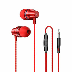 Écouteurs Intra-Auriculaires Bass Magic Sound Hi-Fi Music Sport Écouteurs Écouteurs Universel Rouge