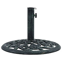 vidaXL Socle de parasol Vert 9 kg 40 cm Fonte 