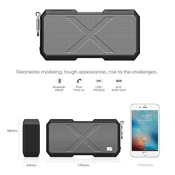 Wewoo Enceinte Bluetooth étanche vert pour iPhone, Galaxy, Sony, Lenovo, HTC, Huawei, Google, LG, Xiaomi, d'autres Smartphones Portable Sports de Plein Air Haut-Parleur Stéréo Sans Fil Sound Box Subwoofer Récepteur Audio, pas cher