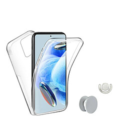 Kit 3x1 PROTECTION IMPACT 360 ° + 1 SuppOrt GripHolder + 1 SUPPORT DE PRIMINEUX WHITE Phonecare pour Xiaomi Redmi 13C - Transparent / blanc