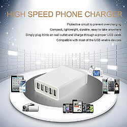 Acheter Universal 5V 8A 5 ports USB Charger Téléphone Chargeur Adaptateur Charge Smartphone Eu Plux