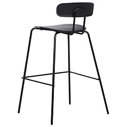 Beliani Tabouret de bar Set de 2 Noir SIBLEY pas cher