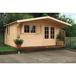 Solid Abri jardin bois Chamonix - 19.98 m² - 4.78 x 4.18 x 2.35 m - 40 mm