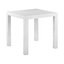 Beliani Table de jardin 80 x 80 cm Matériaux synthétiques Blanc FOSSANO