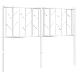 Maison Chic Tête de lit moderne pour chambre - Décoration de lit métal blanc 120 cm -MN57943