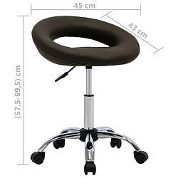 Acheter vidaXL Chaise pivotante de salle à manger Marron Similicuir