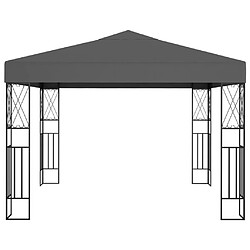 Avis Maison Chic Tonnelle | Pergola avec guirlande lumineuse à LED 3x3 m Anthracite Tissu -GKD65299