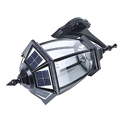 Universal Applique extérieure solaire led pour fusée ralentisseur europe bar villa maison jardinage deco(Le noir)