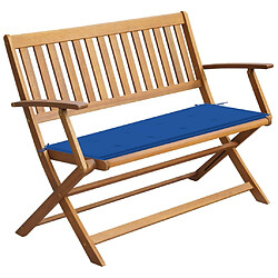 Maison Chic Banc de jardin | Chaise de jardin avec coussin 120 cm Bois d'acacia massif -GKD72815