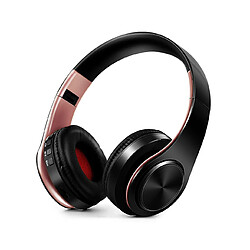 Universal Casque pliant Bluetooth sans fil (or rose noir) 