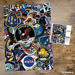 Avis AQUARIUS NASA Mission Patches Puzzle (Puzzle 1000 piAces) - Sans reflets - Ajustement prAcis - Marchandises et objets de collection sous licence officielle de la NASA - 20 x 28 pouces