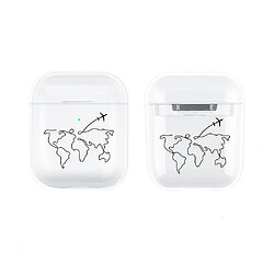 Shot Coque Carte du Monde pour "AirPods 2" Boitier de Charge Housse Protection 