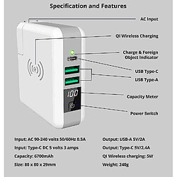 Acheter Universal Banque d'alimentation du chargeur sans fil YYH-QI, chargeur sans fil 3 en 1 / banque d'alimentation du chargeur mural international avec