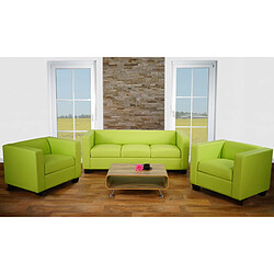 Mendler 3-1-1 Ensemble de canapés Loungesofa Lille ~ similicuir, vert clair