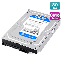 Disque Dur 80Go SATA 3.5" Western Digital Caviar Blue WD800AAJS-75M0A0 7200RPM 8Mo · Reconditionné WESTERN DIGITAL HDD 80 GO