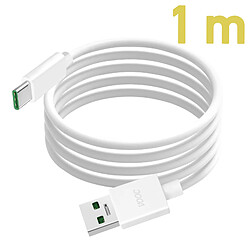 Câble USB vers USB-C Original Oppo DL129 VOOC 65W Blanc 1m pas cher