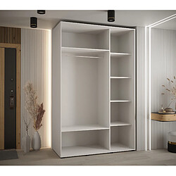 Avis Abiks Meble Armoire à portes coulissantes Davos 3 235.2 x 150 x 60 3 portes coulissante (Blanc/Blanc/Argent)