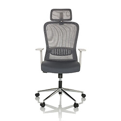 Chaise de bureau / Fauteuil de direction BELAIA W Maille / Tissu gris hjh OFFICE