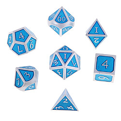 7pcs polyhedral dice set d4 d6 d8 d10 d12 d20 pour dnd rpg mtg jeux bleu