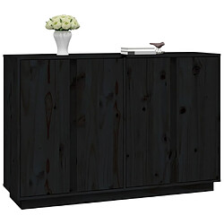 Avis vidaXL Buffet Noir 120x35x80 cm Bois massif de pin