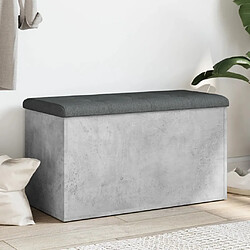 Maison Chic Banc de rangement | Meuble de rangement d'Entrée | Coffres d'Intérieur gris béton 82x42x45 cm bois d'ingénierie -MN92662