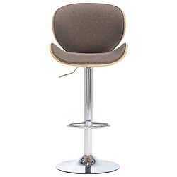 vidaXL Tabouret de bar Taupe Tissu