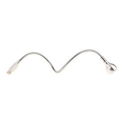 Lampe flexible de lumière d'USB LED pour l'étude de lit de PC d'ordinateur Argent + blanc chaud