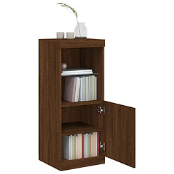 Acheter Maison Chic Commode Buffet - Meuble de rangement avec lumières LED chêne marron 41x37x100 cm -GKD28560