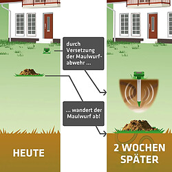 Gardigo 70027 - Répulsif solaire Anti-taupes, campagnols, fourmis, serpents et nuisibles; Tige en aluminium - IP56, 700 m²