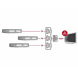 Acheter Delock HDMI UHD Switch 3 x HDMI in &gt; 1 x HDMI out 4K 60 Hz mit Kabel