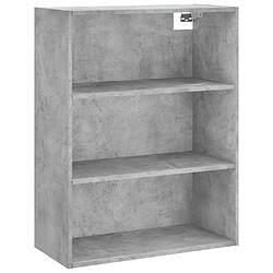 Acheter vidaXL Buffet haut Gris béton 69,5x34x180 cm Bois d'ingénierie