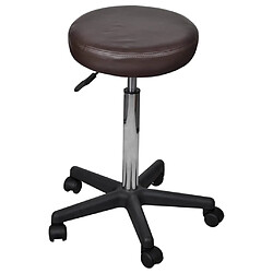 vidaXL Tabourets de bureau lot de 2 Marron 35,5x84 cm Similicuir