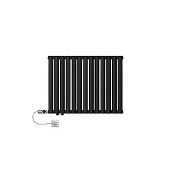 LuxeBath Radiateur électrique panneaux noir mat 78x60cm résistance 300W affichage digital