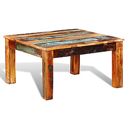 vidaXL Table basse carrée Bois de récupération