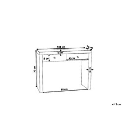 Beliani Coiffeuse effet miroir avec 2 tiroirs MARLE