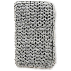 Venture Home Jeté de canapé grosse maille en polyester Kate 170 x 130 cm Gris. Jeté de canapé grosse maille en polyester Kate 170 x 130 cm Gris