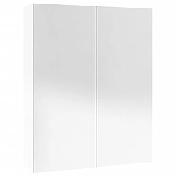 Avis Helloshop26 Armoire à miroir de salle de bain 60 x 15 x 75cm MDF blanc brillant 02_0006708