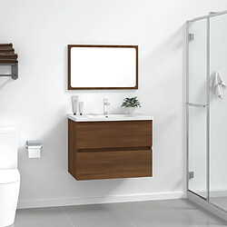 vidaXL Ensemble de meubles de salle de bain 2 pcs Chêne marron