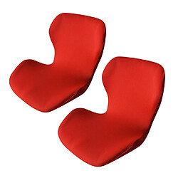 Housse Chaise Européen Restaurant Pique-Nique 2x Housse de Chaise Revêtement de Chaise Amovible pour Sièges de Bureau, Rouge